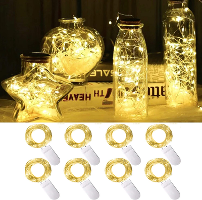 8 Pack Fairy String Lights 10 Ft 30 LED Starry Lights for DIY Mason Jar Wine Bottle Glasses Lighting for Home Bedroom Patio Wedding Christmas Table Decoration (Warm White)