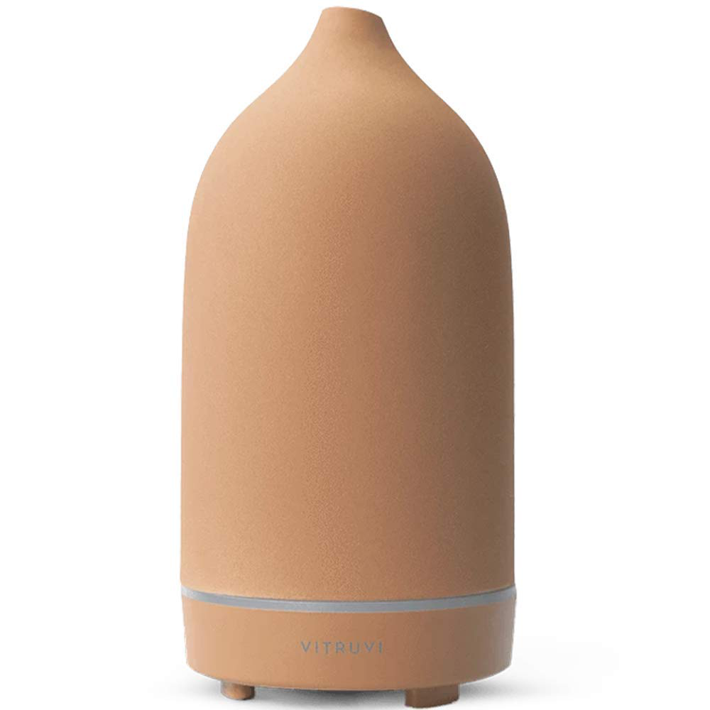 Vitruvi Stone Diffuser, Ceramic Ultrasonic Essential Oil Diffuser for Aromatherapy