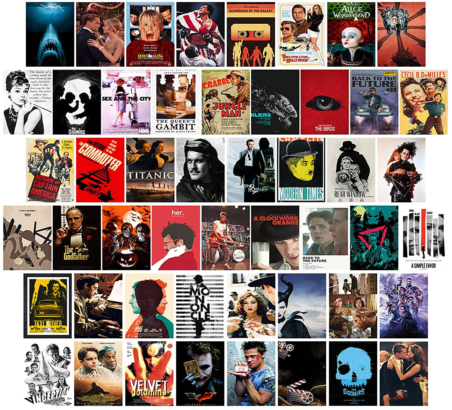 Aesthetic Movie Pictures Collage Kit for Wall Various Film Themed Posters for Teen Room Decoration