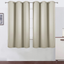 LEMOMO Light Beige Thermal Blackout Curtains/38 x 63 Inch/Set of 2 Panels Room Darkening Curtains for Bedroom