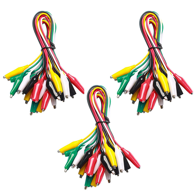 WGGE WG-026 10 Pieces and 5 Colors Test Lead Set & Alligator Clips,20.5 inches (3 Pack)