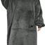 Oversized Wearable Blanket Hoodie Sweatshirt, Comfortable Sherpa Lounging Pullover for Adults