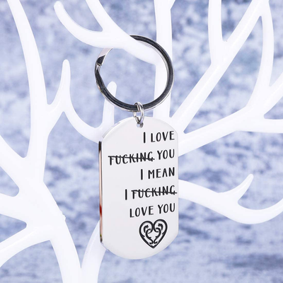 Birthday Gift Funny Couple Keychain for Boyfriend Husband from Girlfriend Wife Him Her His i Love You Teen Wedding Anniversary Valentine Christmas Key Ring