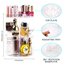 360 Degree Spinning Makeup Organizer, Sanipoe Adjustable Makeup Carousel round Rotating Storage Stand Rack, Large Capacity Ondisplay Shelf Cosmetics Organizer, Great for Countertop and Bathroom, Clear