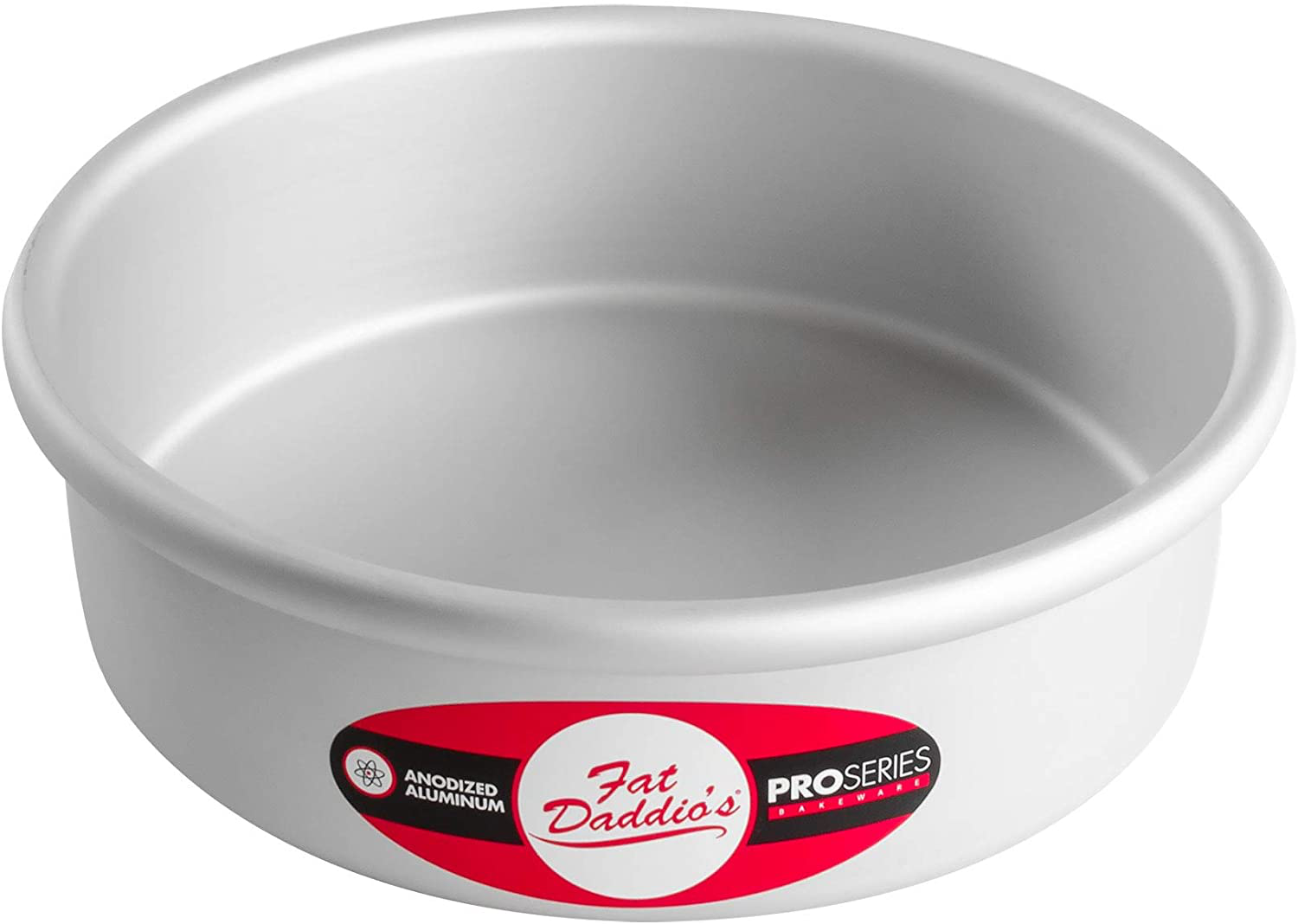 Fat Daddio's Anodized Aluminum Round Cake Pan, 7 x 2 Inch, Silver