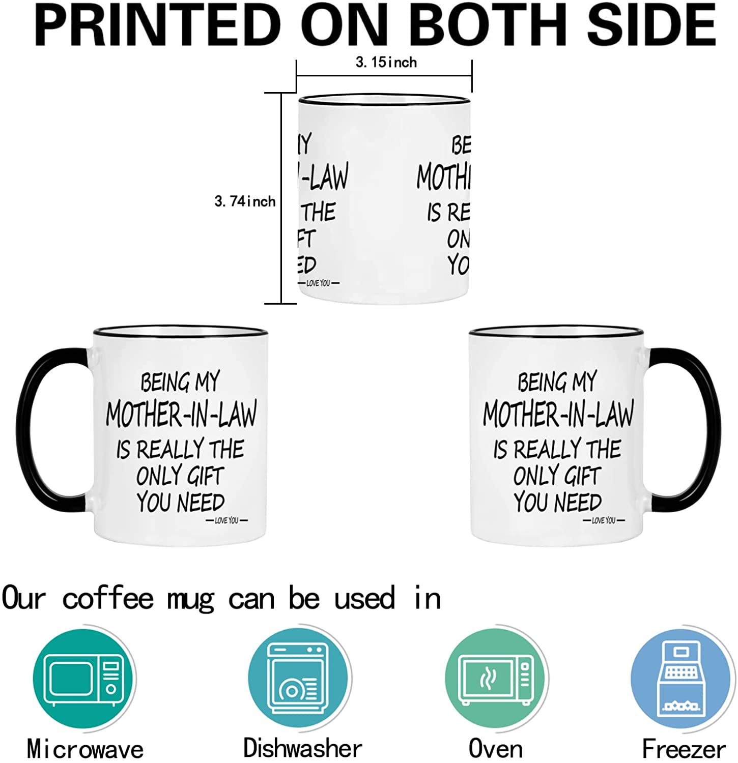 Being My Mother in Law Is the Only Gift You Need Mug Being My Mother in Law Mug Mother in Law Coffee Mug Birthday Mother’S Day Gifts for Mother in Law from Daughter Son in Law 11 Ounce