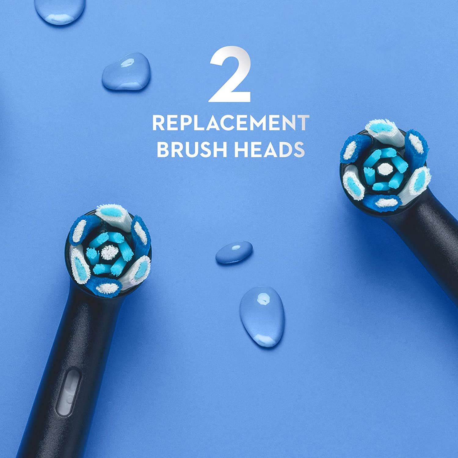 Oral-B iO Ultimate Clean Replacement Brush Heads, Black, 2 Count