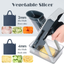 Mandoline Slicer for Kitchen, 4 in 1 Safe Vegetable Chopper Adjustable Food Slicer Julienne Slicer Kitchen Gadget for Potato, Onion, Cucumber, Carrot, Meat(Blue)