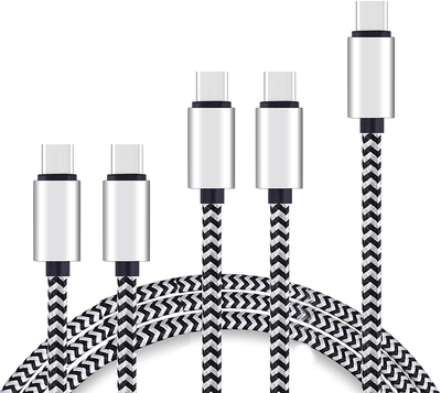 USB C to USB C Cable 10Ft 3Pack High Durability 60W 3A USB Type C Devices Charging 