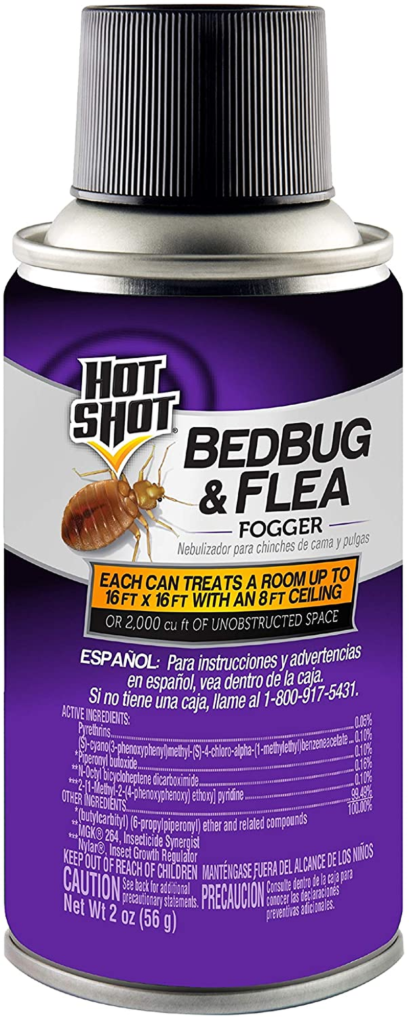 Hot Shot 95911 AC1688 Bedbug & Flea Fogger, Pack of 3, Purple