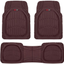 Motor Trend FlexTough Contour Liners-Deep Dish Heavy Duty Rubber Floor Mats for Car SUV Truck & Van-All Weather Protection, Universal Trim to Fit