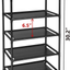 4 or 8 Tiers Black Sturdy Shoe Rack Shelf Non-Woven Fabric Shoe Tower Organizer
