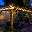 Brightech Ambience Pro - Weatherproof, Solar Power Outdoor String Lights - 27 Ft Hanging Edison Bulbs Create Bistro Ambience in Your Yard - Commercial Grade, Shatterproof - 1W LED, Warm White Light