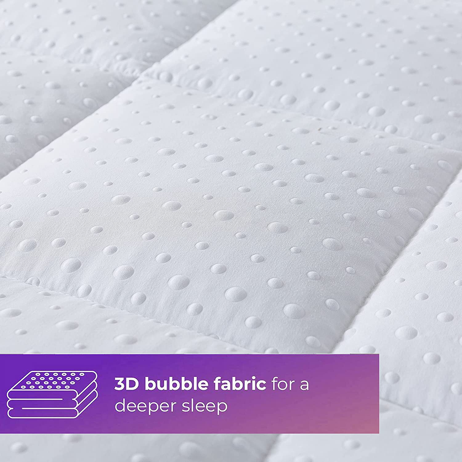 Mattress Pad Pillow Top Mattress Cover Quilted Fitted Mattress Protector 6-24" Deep Pocket Cooling Mattress Topper (Full Size)