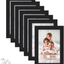 Icona Bay 4x6 Picture Frames (Black, 12 Pack), Modern Style Wood Composite Frames Table Top or Wall Mount, Bliss Collection