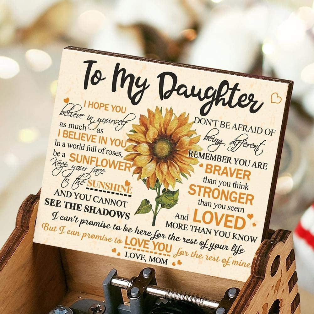 Engraved Color Music Box - Gift for Daughter from Mom - Don T Be Afraid of Being Different (Mb-370-Momdau) Christmas Gift Ideas for Her