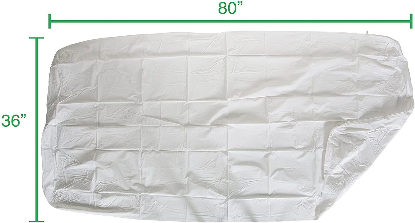 PCP Waterproof Slip-On Mattress Cover, White, 36 X 80 inch (6211)