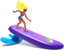 Surfer Dudes Classics Wave Powered Mini-Surfer and Surfboard Beach Toy - Aussie Alice