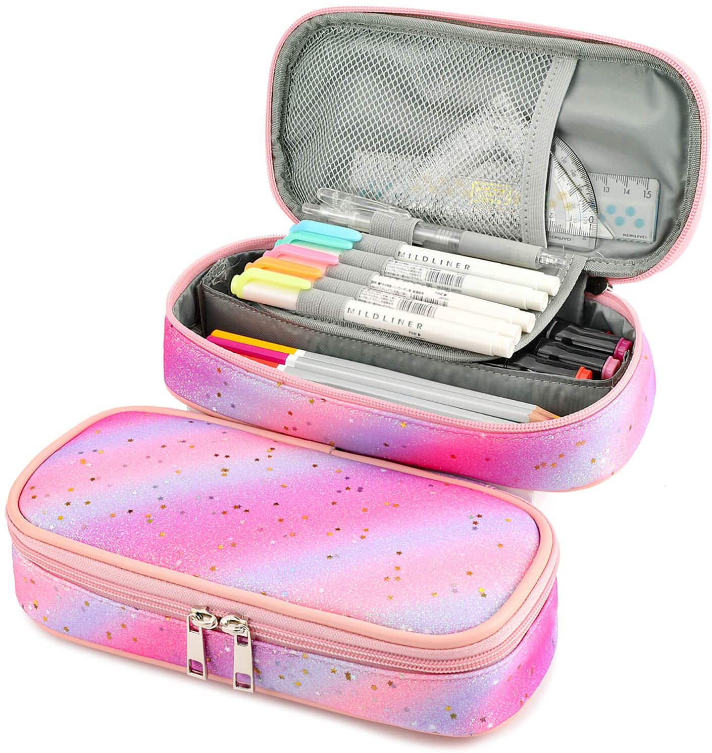 Pencil Case for Kids Glitter Little Girls Pen Pouch