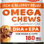 Omega 3 Treats for Dogs - Allergy Relief, Joint Health, Itch Relief, Shedding, Skin, Coat Supplement - Alaskan Salmon Oil Chews