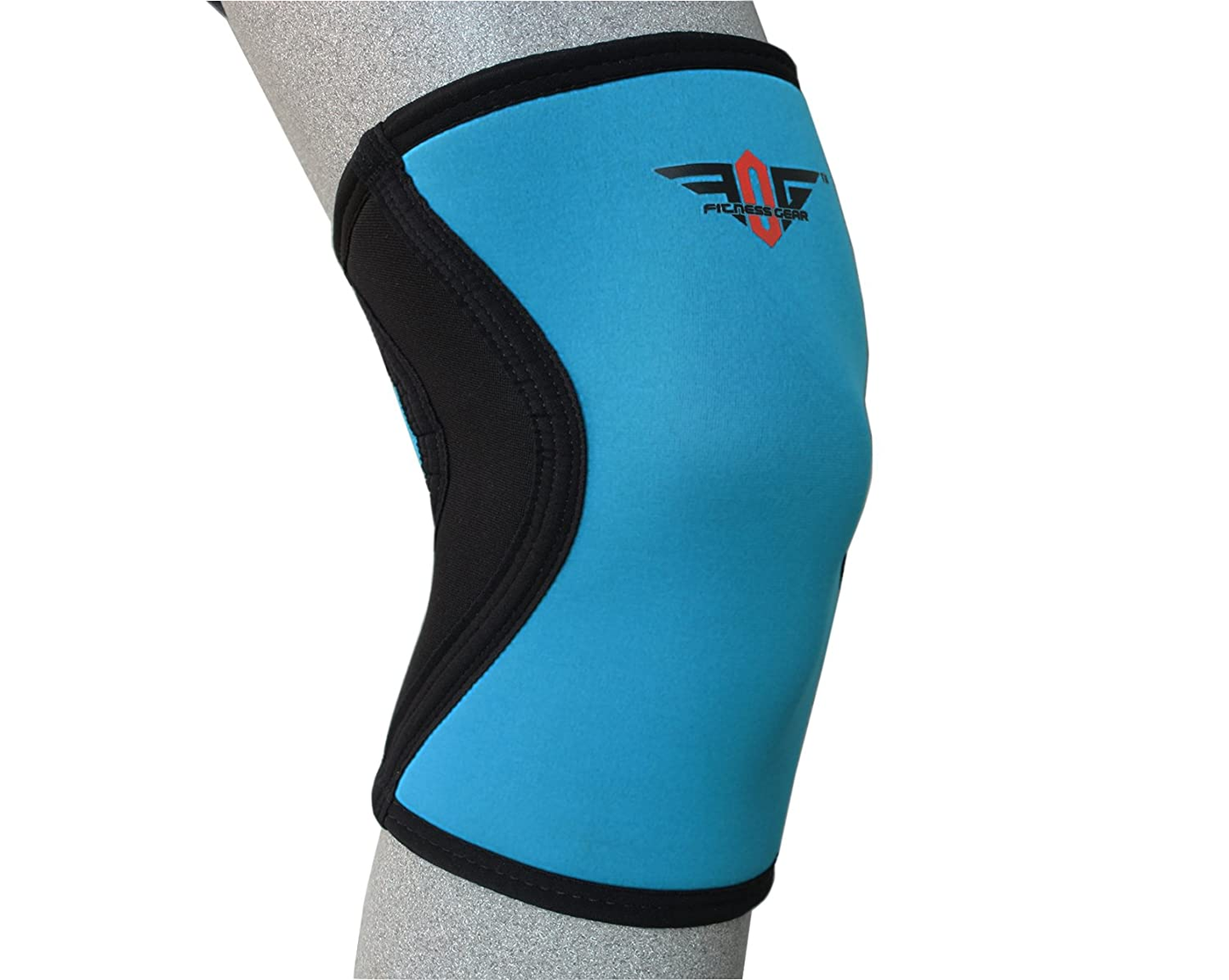Knee Sleeve - 5MM Compression Knee Support Brace for Squats, Crossfit, Weightlifting, Basketball, Volleyball, Running, Cycling, Sports - Relieves from Knee Pains - ACL Support - by FOG Fitness Gear