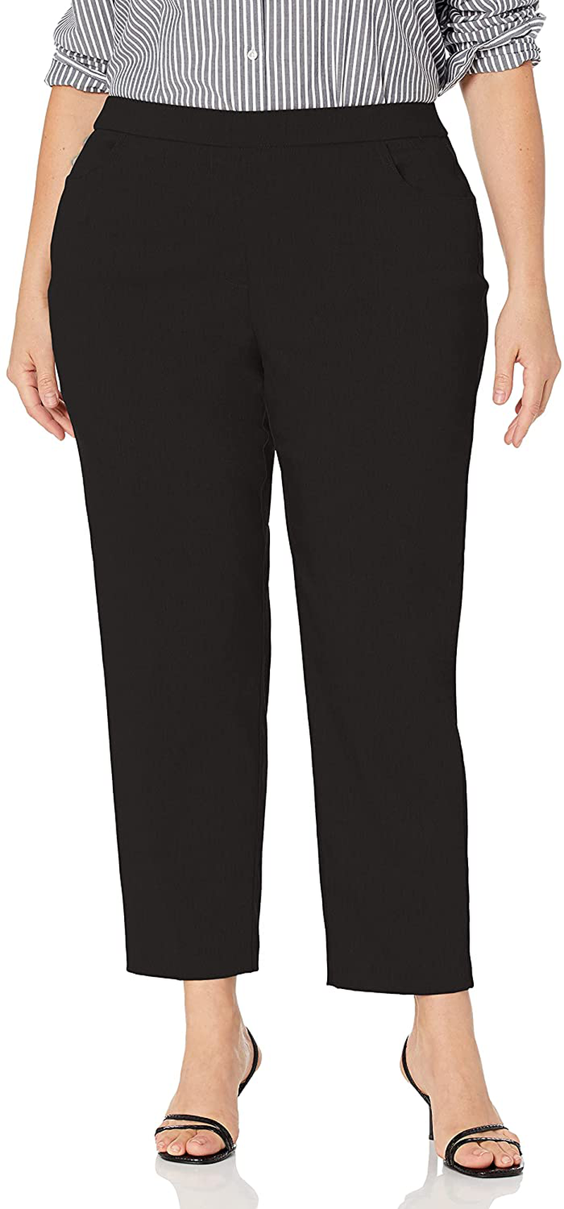 Alfred Dunner Women's Allure Slimming Plus Size Short Stretch Pants-Modern Fit