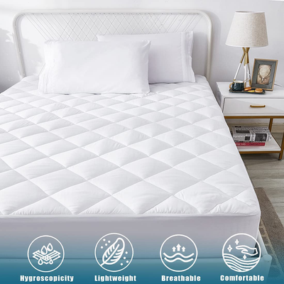Uraclaire Mattress Topper Cover with 8-21'' Deep Pocket,Cooling Mattress Pad ,Ultra Soft Quilted Fitted Breathable Fluffy Microfiber Mattress Protector(King)