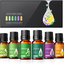AOSNO Essential Oils Set Top 6*10 Ml Essential Oils for Candle Making, Skin, Massage, Hair Care & Diffuser 100% Pure Therapeutic Grade Aromatherapy Oils Gift Set for Home, Car & Office