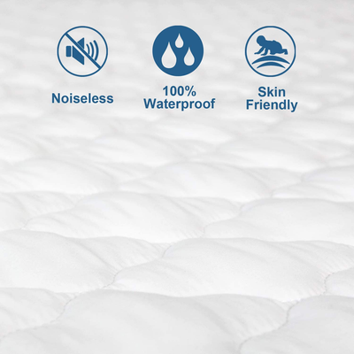 SPRINGSPIRIT King Size Waterproof Mattress Pad, Waterproof Mattress Pad Cover with Elastic Extra Long Skirt up to 18"- Ultra Soft Breathable Mattress Protector