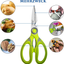 Kitchen Shears, Acelone Premium Heavy Duty Shears Ultra Sharp Stainless Steel Multi-function Kitchen Scissors for Chicken/Poultry/Fish/Meat/Vegetables/Herbs/BBQ… (Light Green)