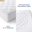 Taupiri Twin XL Quilted Mattress Pad Cover with Deep Pocket (8"-21"), Cooling Soft Pillowtop Mattress Cover, White