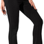 SheIn Women's High Waist Ruched Pants Cut Out Flared Leg Tie Back Trousers