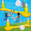 Pool Volleyball Set, Pool Games for Adults and Family Kids, Pool Toys for Teens, Inflatable Swimming Pool Floats Accessories Summer Outdoor outside Pool Party Games Volleyball Court (108"×20"×33")