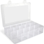 pantryX Plastic Organizer Box with dividers for Bead Organizer, Fishing Tackles, Jewelry, Craft Organizers and Storage with Adjustable dividers