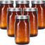 Eleganttime Amber Glass Mason Jars 32 oz Wide Mouth with Airtight Lids and Bands 6 Pack Large Glass Canning Mason Jars with Lids Quart Wide Mason Jars,Great for Canning jar pickle fermenting jam jar