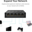 Tp-Link Litewave 5 Port Gigabit Ethernet Switch | Desktop Ethernet Splitter | Plastic Case | Unshielded Network Switch | Plug & Play | Fanless Quiet | Unmanaged (LS1005G)
