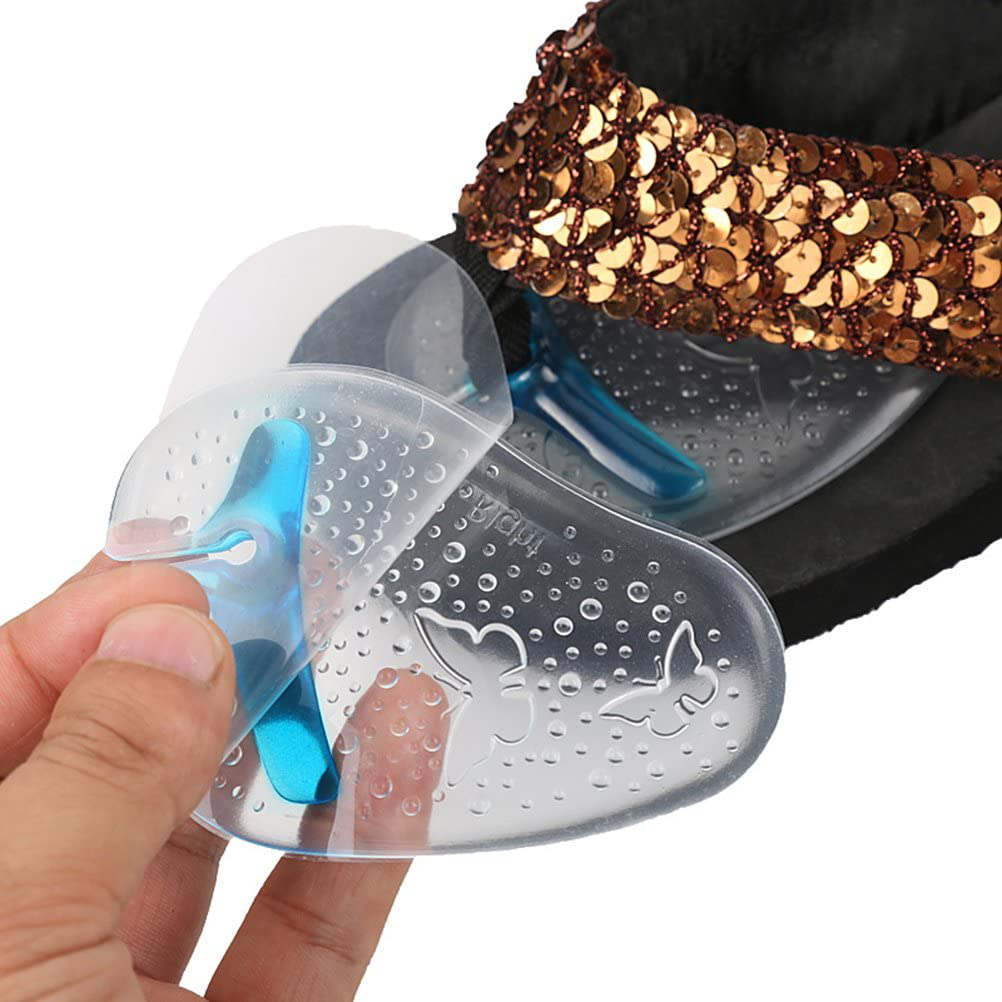 Artibetter Toe Protectors Sandals Flip Gel Cushions Pad Toe Protectors for Thong Sandal Flip Flop Gel Inserts Guards Insoles (Blue)