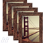 BAIJIALI 4x6 Picture Frame Rustic Brown Wood Pattern Set of 4 with Tempered Glass,Display Pictures 3.5x5 with Mat or 4x6 Without Mat, Horizontal and Vertical Formats for Wall and Table Mounting