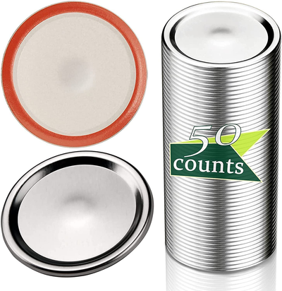 150 Pieces Regular Mouth Canning Lids for Ball, Kerr Jars - Split-Type Metal Mason Jar Lids for Canning - Food Grade Material, 100% Fit & Airtight for Regular Mouth Jars