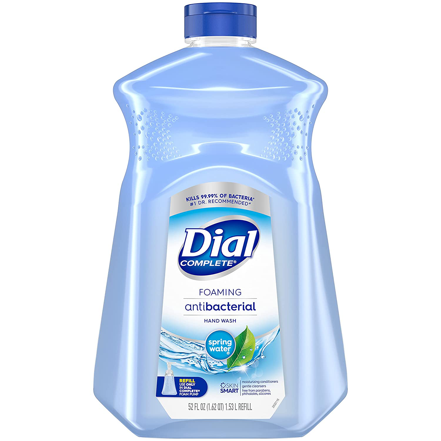 Dial Complete Antibacterial Foaming Hand Soap, Spring Water, 52 Fl Oz Refill