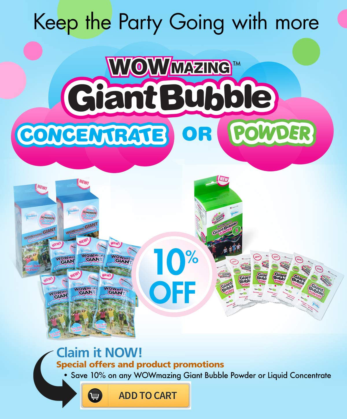 WOWMAZING Giant Bubble Kit: Kit Plus: (7-Piece Set) Great Value - Big Bubbles kit Including Big Bubble Wand and Giant Bubble Solution Concentrate. Makes 1.5 Gallon of Large Bubbles-Kit Plus
