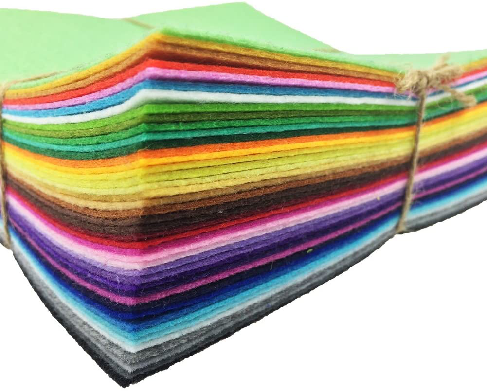 42pcs Felt Fabric Sheet Assorted Color DIY Craft Squares Felt