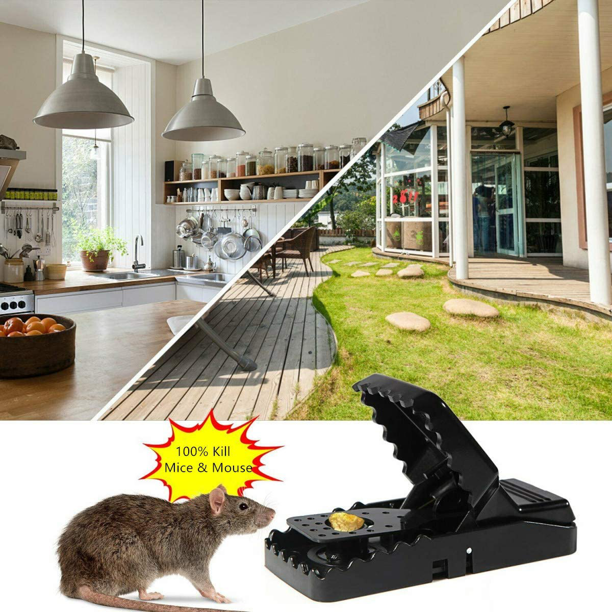 Mouse Trap, Mice Traps That Work Best Snap Traps for Small Mice and Mouse Outdoor Indoor Quick Kill and Reusable Mouse Traps 6 Pack