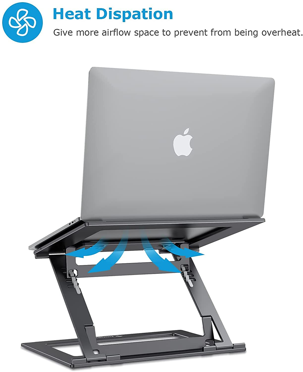 Laptop Stand for Desk, Ergonomic Adjustable Computer Stand for Laptop, Portable Laptop Stand with 15 Angles to Adjust, Support to 44Lbs and Compatible with 10-17Inch Laptop, More Other Accesssories