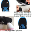 Heng Happy Sneaker Toebox/Heel Blowout Prevention Repair, Shoe Hole Toeburst Patch/Insert, Wear Self-Adhesive, 1Pairs of Black and 1 Pair of White