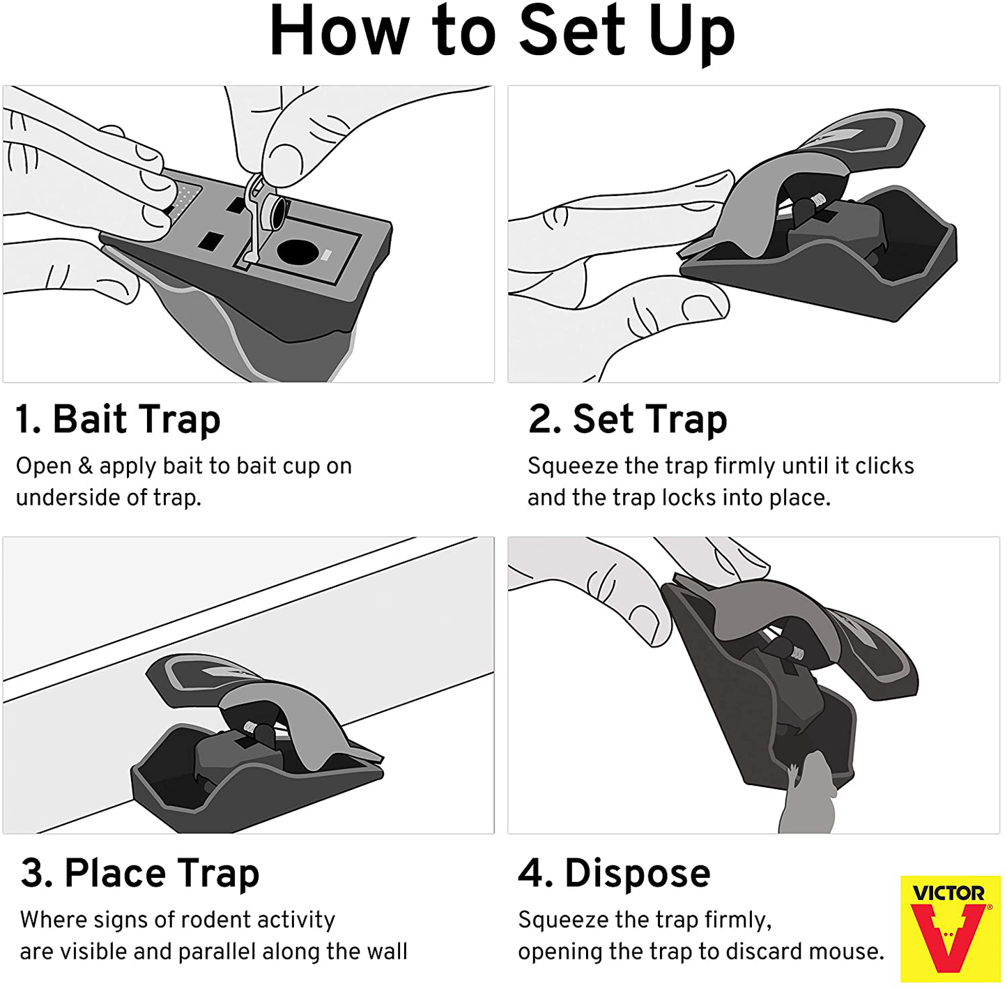 Victor M070-6SR Safe-Set Mouse Trap - 6 Traps