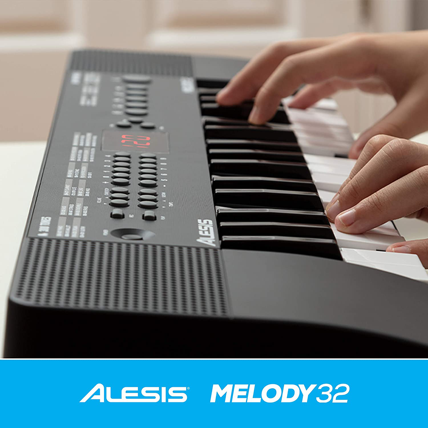 Alesis Melody 32 – Electric Keyboard Digital Piano with 32 Keys, Speakers, 300 Sounds, 300 Rhythms, 40 Songs, USB-MIDI Connectivity and Piano Lessons