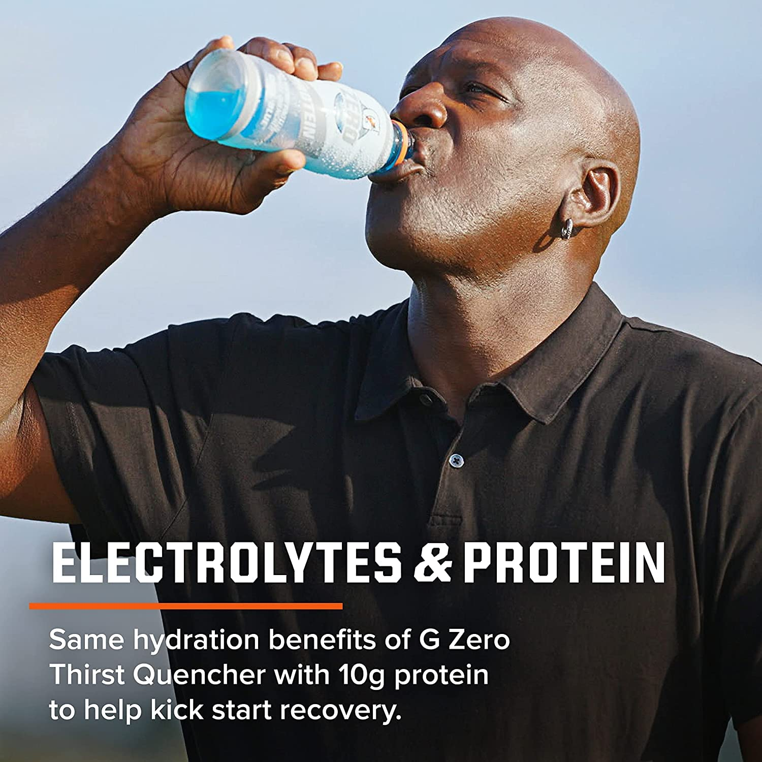 Gatorade Zero with Protein, 10G Whey Protein Isolate, Zero Sugar, Electrolytes, Cool Blue, 16.9 Fl Oz, 12 Pack