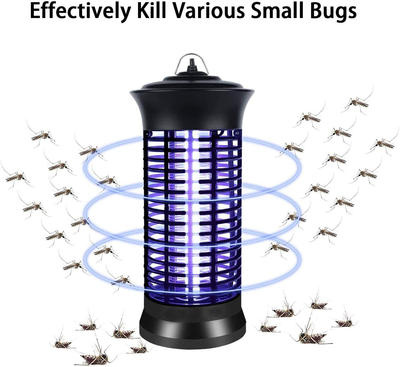 Indoor Bug Zapper with Switch, Electric Mosquito Killer Lamp with UV Light, Portable Standing or Hanging Home Bug Killer for Kitchen and Office