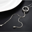 Long Hoop Necklace for Women Crystal Pendant Necklace Sweater Chain Statement Necklace Choker Adjustable Charm Jewelry Crystal Accessories Wedding Party Evening Dressy